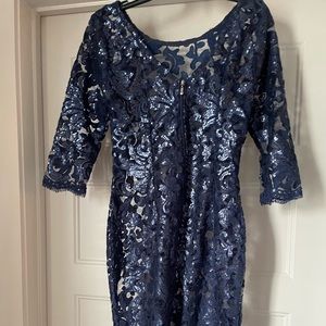 Lace blue dress